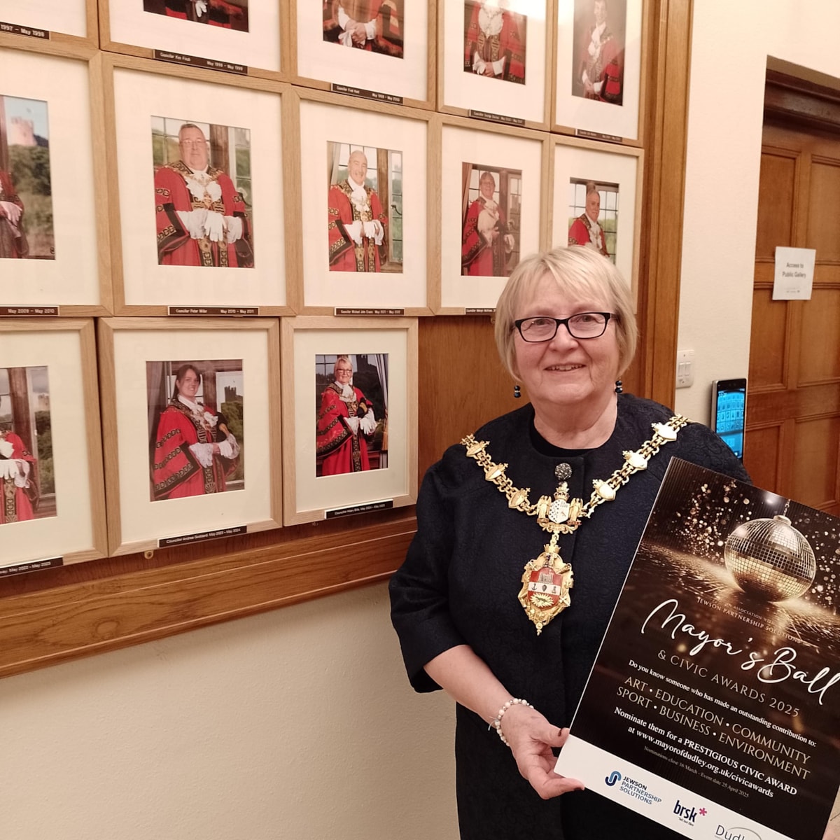 mayor of dudley cllt hilary bills promotes the 2025 civic awards