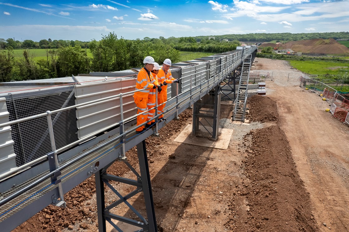 New HS2 conveyor at Long Itchington Wood Tunnel