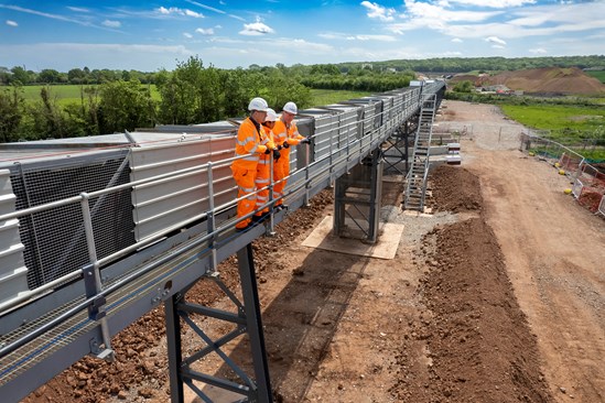 New HS2 conveyor at Long Itchington Wood Tunnel