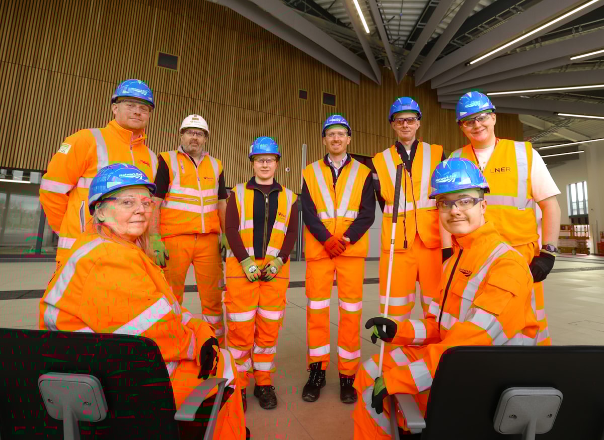 Jack, ELaine, and teams from LNER, Network Rail, and BAM