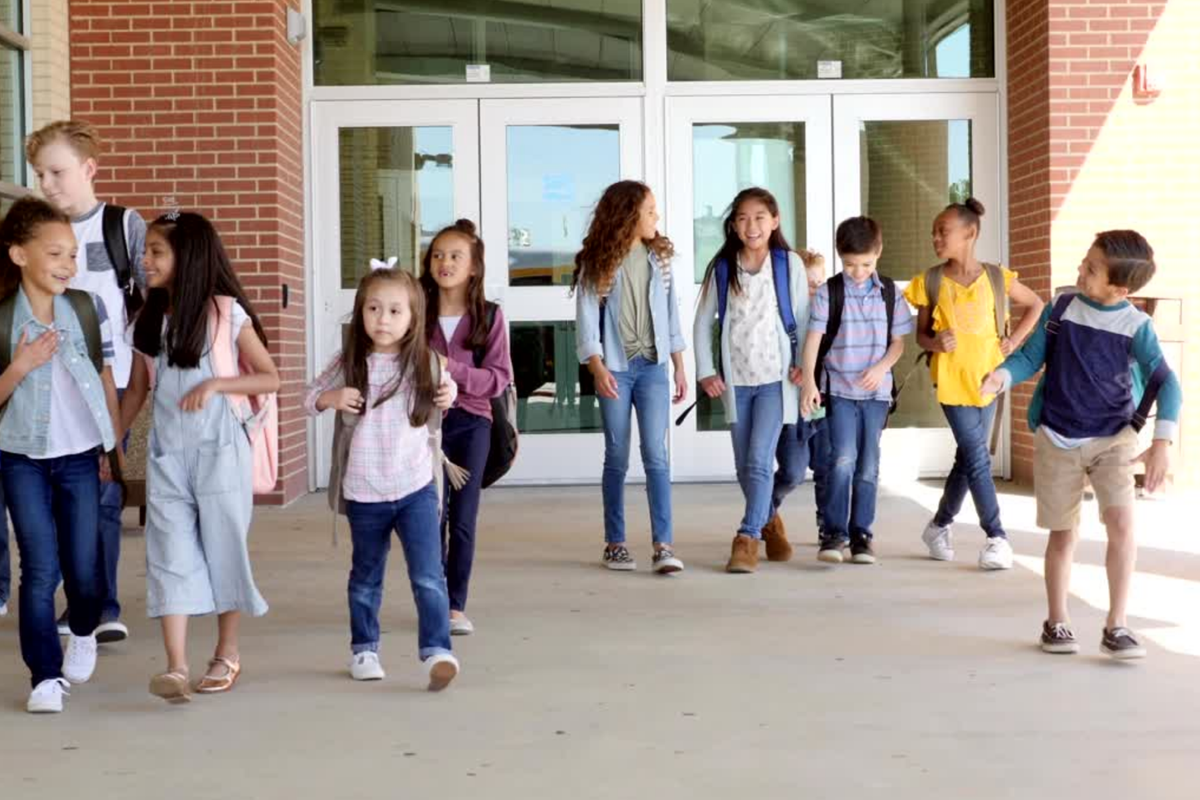 Elementary School Children Outside