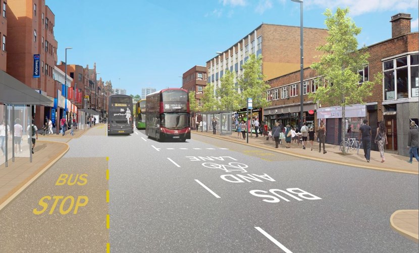 Vicar Lane to open to buses travelling both ways for first time in over 50 years, improving journeys and traffic circulation in Leeds city centre.: Vicar Lane