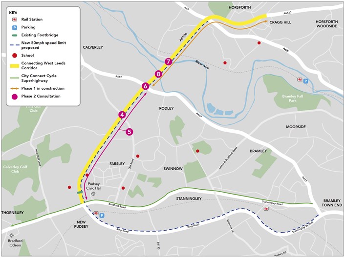 Connecting West Leeds Phase 2 Proposals Map