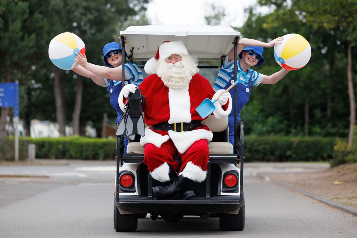 Santa and Elves hitch a ride at Seton Sands