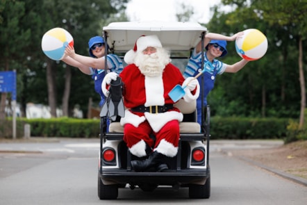 Santa and Elves hitch a ride at Seton Sands