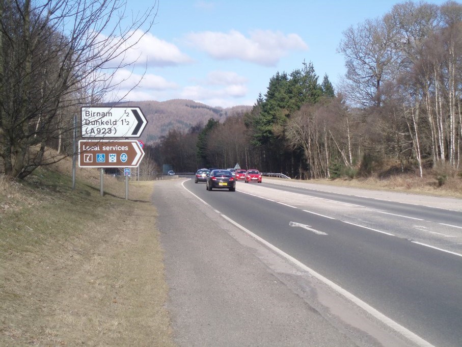View of A9 Looking Towards Birnam March 2019