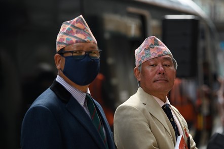 Guests at the train naming ceremony in honour of Tulbahadur Pun