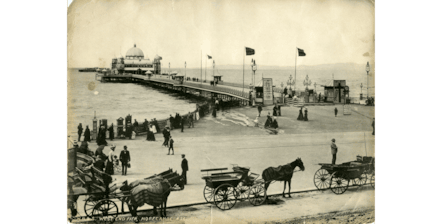 West End Pier in Morecambe, pictured around 1900