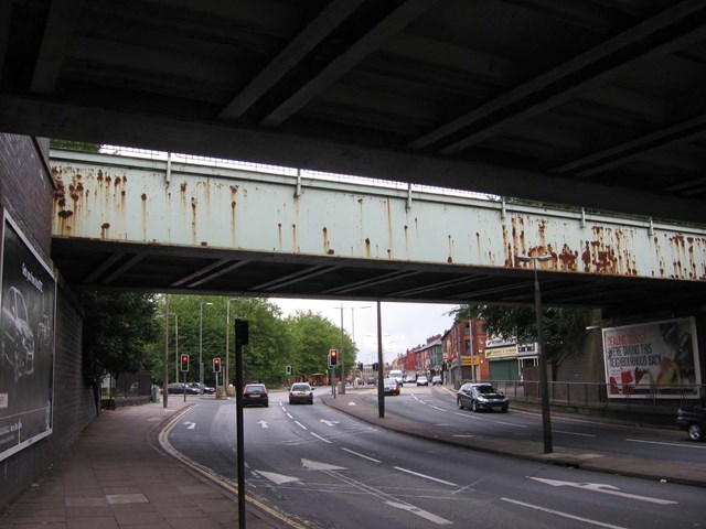 Smithdown Road, Liverpool: West coast main line over Smithdown Road, Liverpool prior to refurbishment