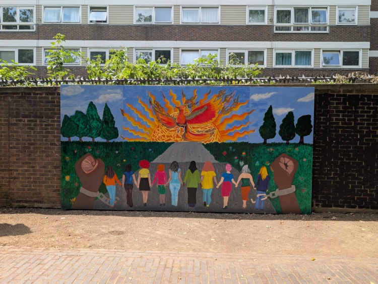 Powerful new Cally Park mural celebrates women's recovery