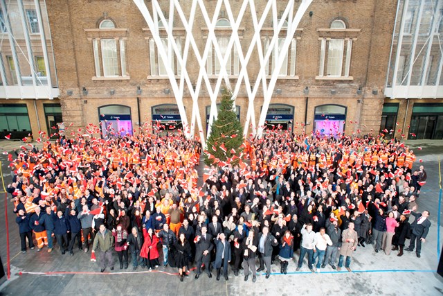 King's Cross - Completion of Major Construction On Western Concourse: Over 600 people – from engineers, electricians and builders to carpenters, stone masons and abseilers – who are working to transform King’s Cross station celebrate the end of major construction work on the new western concourse.