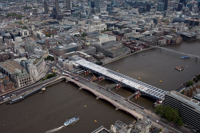 Aerial photography of Blackfriars station - June 2012