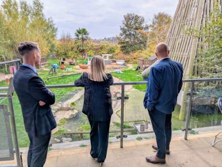 Having a look around are Cllr Wayne Little (right) and Kevin Tranter & Jo Higgins from Dudley Academies Trust