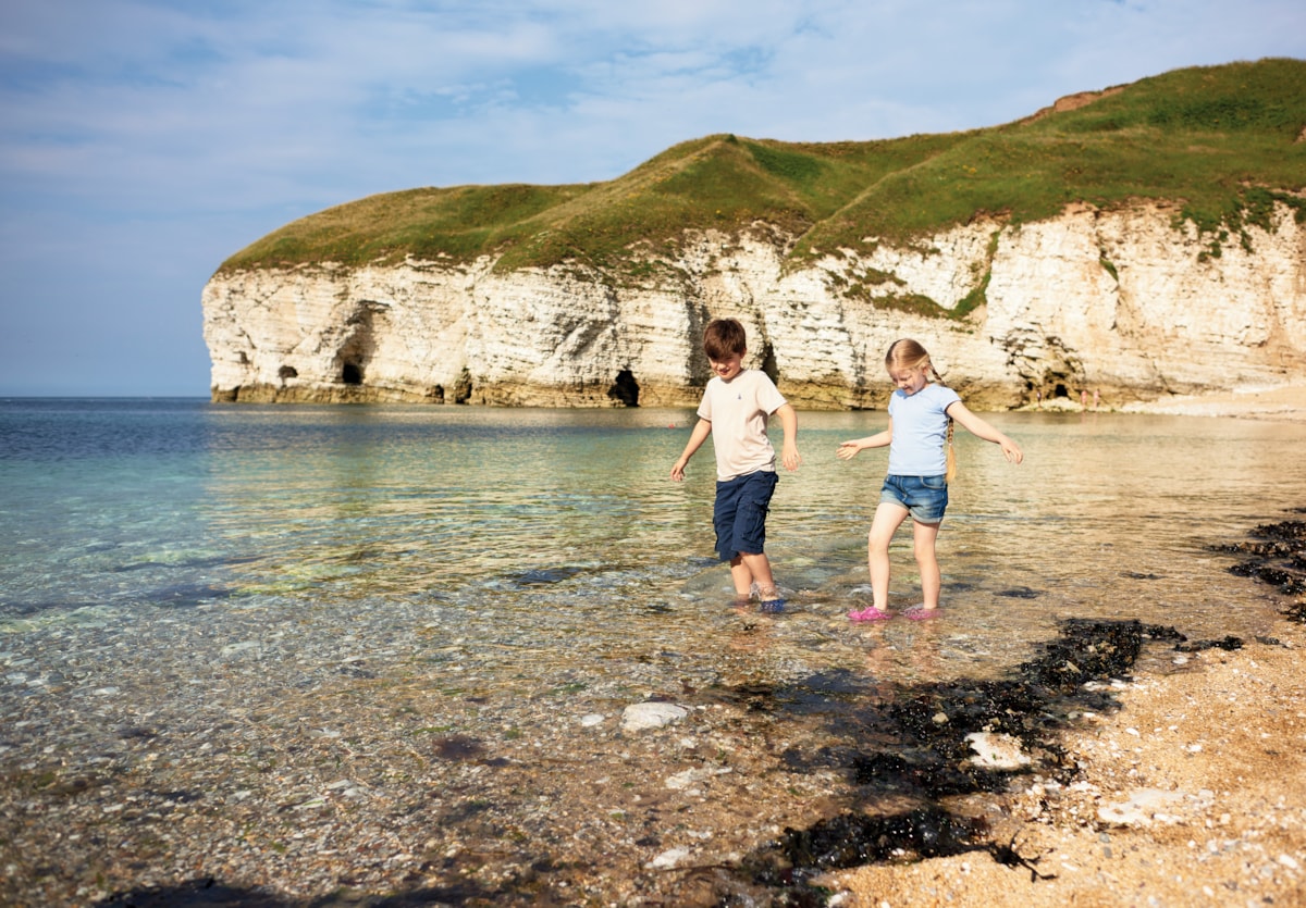 Beach fun at Thornwick Bay