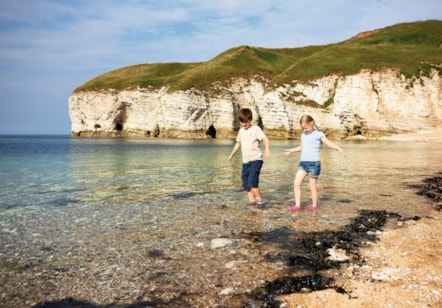 Beach fun at Thornwick Bay