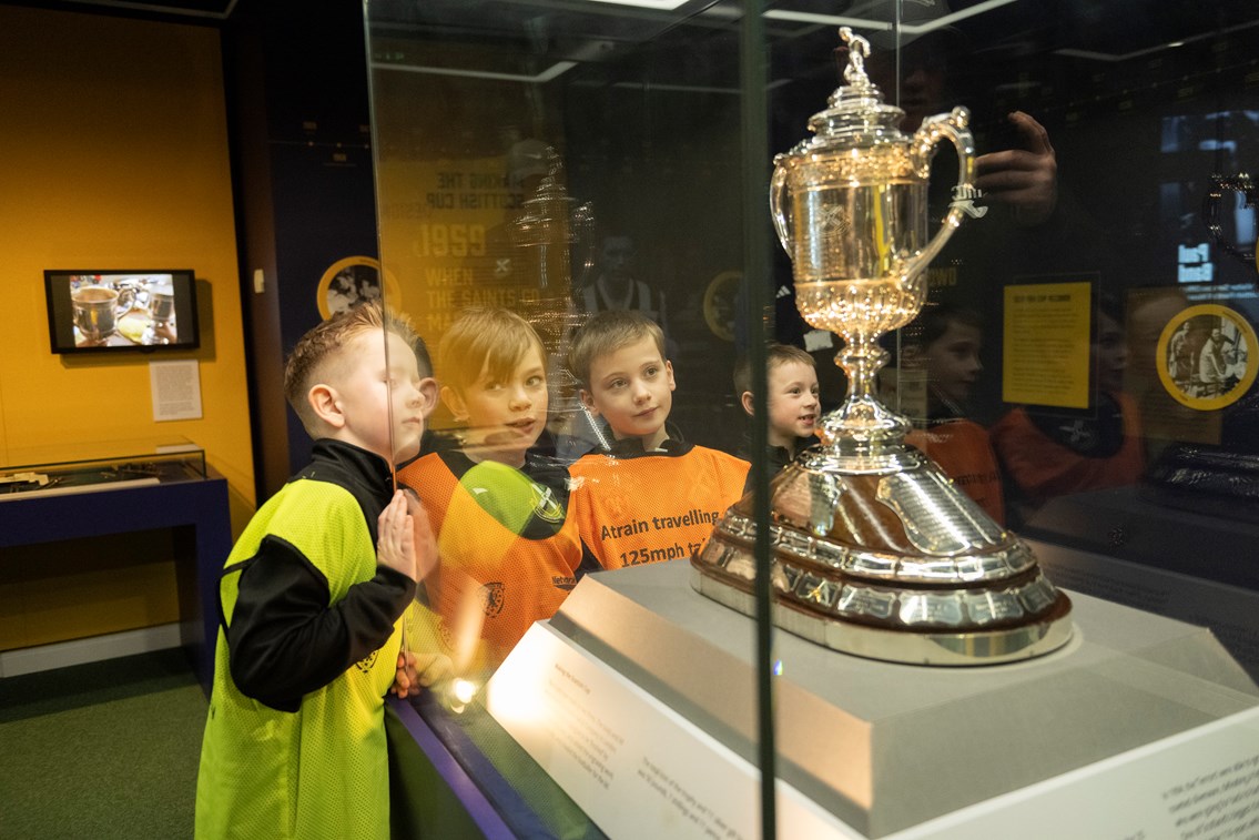 Network Rail Scottish FA partnership 11: GLASGOW, SCOTLAND - FEBRUARY 29: Network Rail announce a three-year partnership with the Scottish Football Association at Hampden Park, on February 29, 2024, in Glasgow, Scotland. (Photo by Paul Devlin / SNS Group)