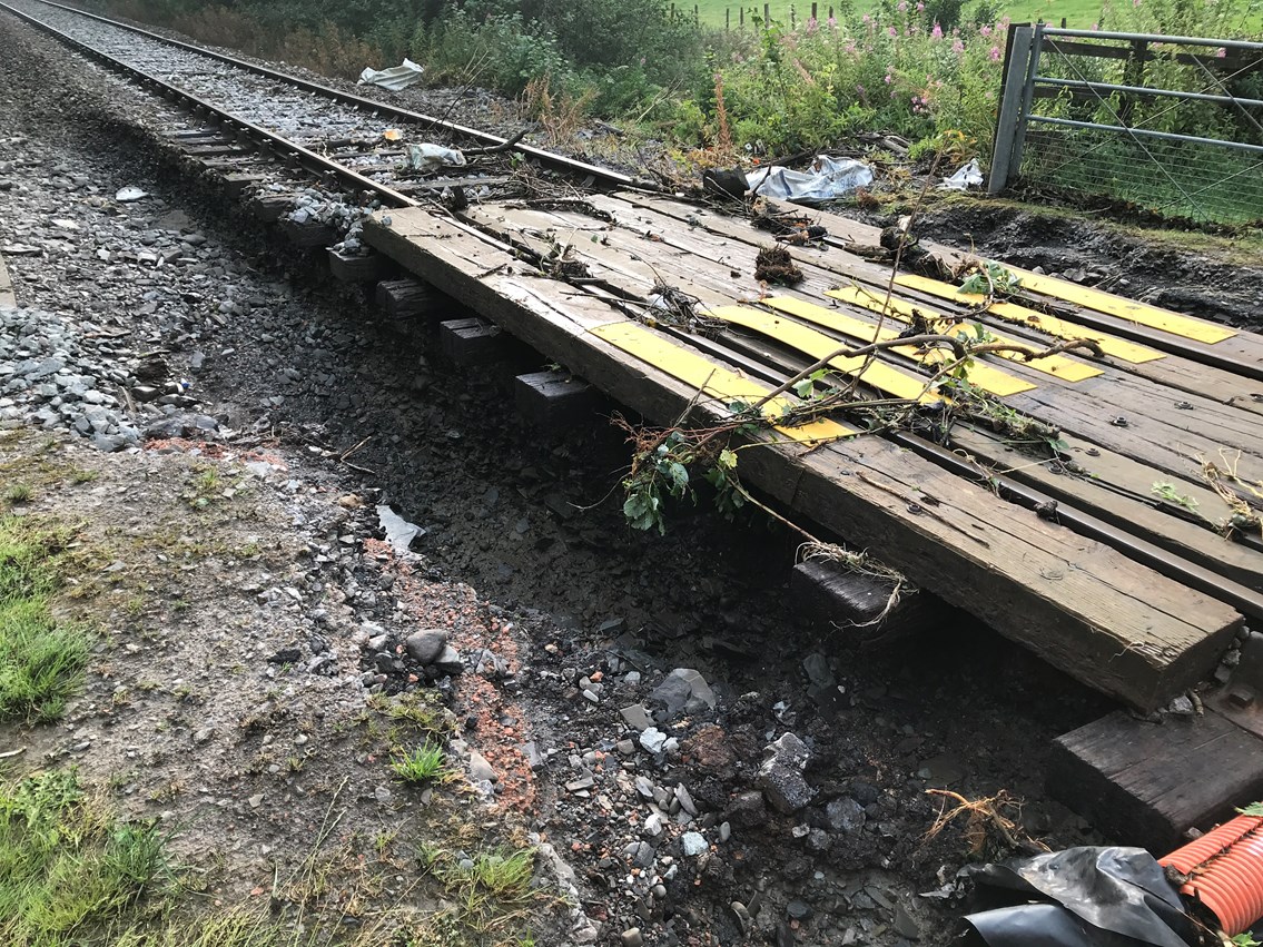 Extensive damage was caused on the Heart of Wales line