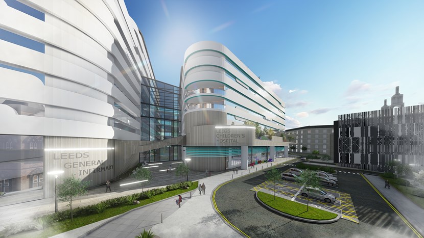 Leeds Innovation District builds on bold ambition to create a world-class Research and Innovation Hub in the heart of the city: finalhospitalsexteriorwithpeople.jpg
