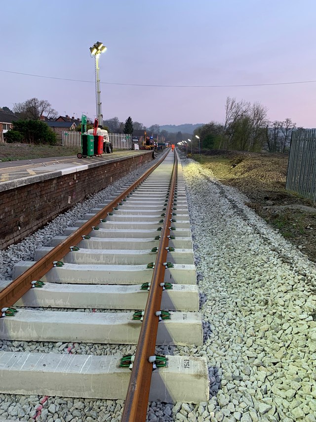 New track being laid at Duffield station