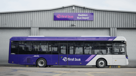 Electric Bus at Basildon Depot