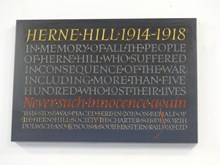 Herne Hill stone memorial