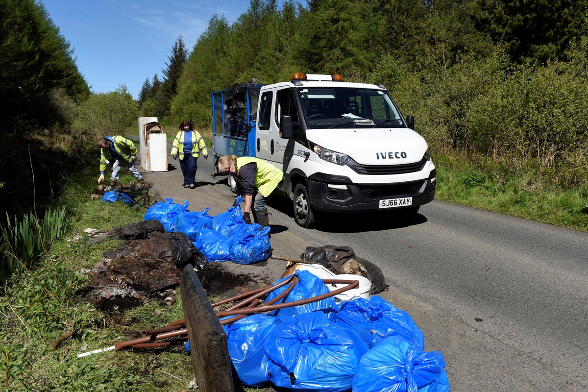 Pre Covid Cumnock litter pick