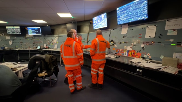 On the signalling floor inside Carlisle signal box: On the signalling floor inside Carlisle signal box