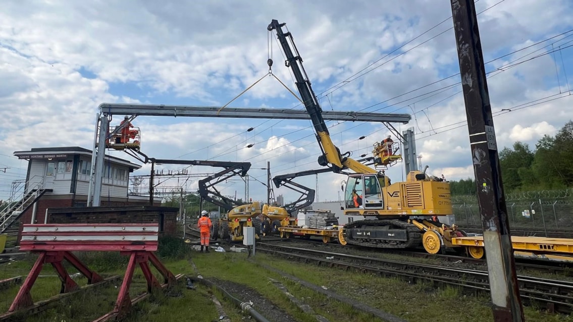 Railway improvements at Basford Hall in Crewe