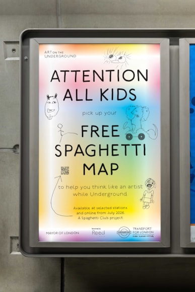 Credit Spaghetti Map poster, 2026, Photo Benedict Johnson