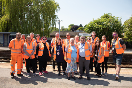 This image shows the volunteers at Starbeck station