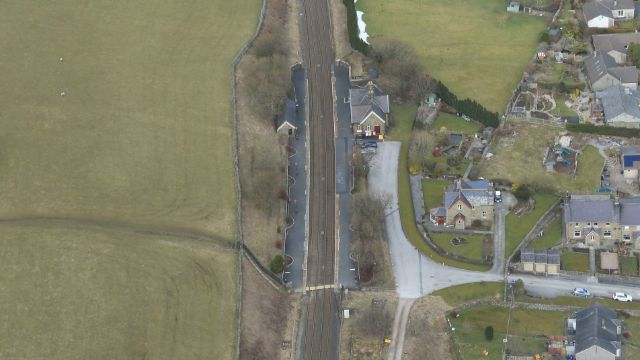 Horton-in-Ribblesdale station aerial view courtesy of NR Air Ops