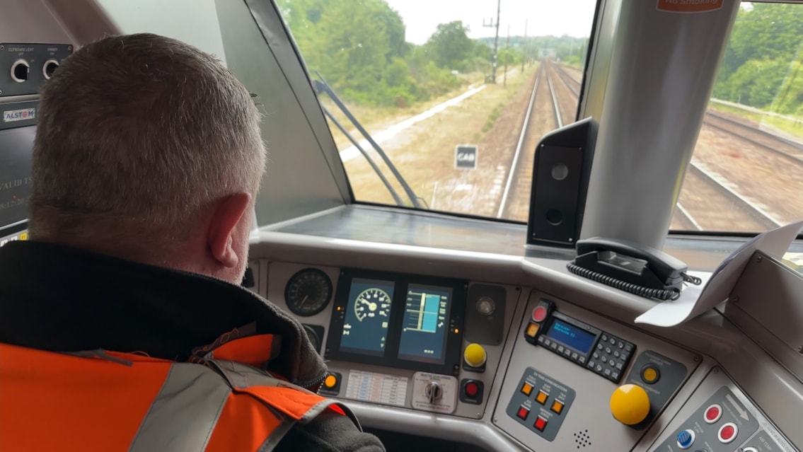Grand Central fleet approval brings digitally-signalled high speed services closer: GC 180 cab with digital signalling cropped