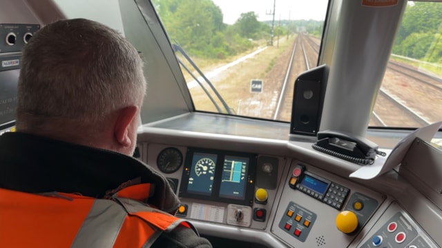 Grand Central fleet approval brings digitally-signalled high speed services closer: GC 180 cab with digital signalling cropped