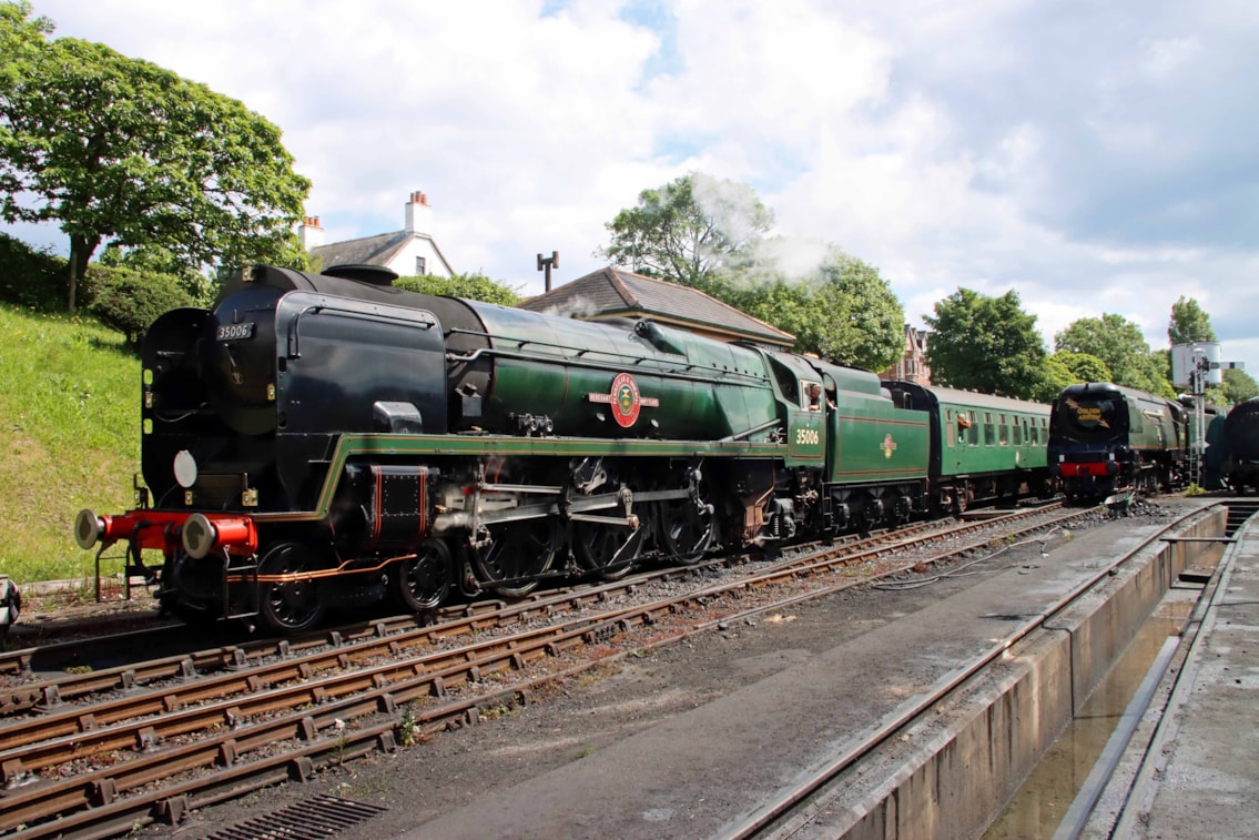 Balfour Beatty weed-killing train crew footplate ride Swanage Tuesday 11 June 2024 ANDREW PM WRIGHT (7)