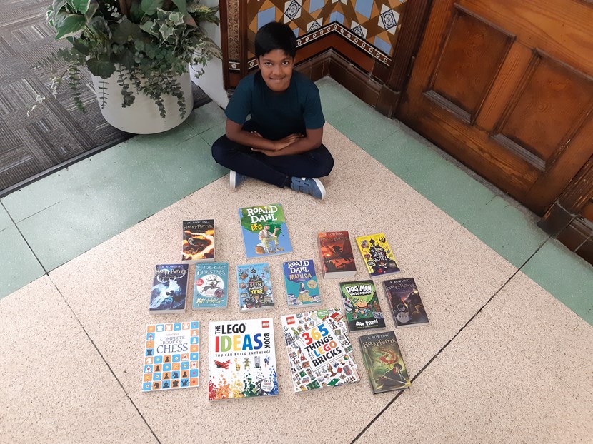 Leeds school boy raises money to buy new books for the local library he loves: Drupta Vangapally