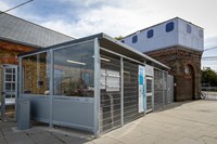 Secure gate cycle hub opens at Margate station: Margate cycle hub 1