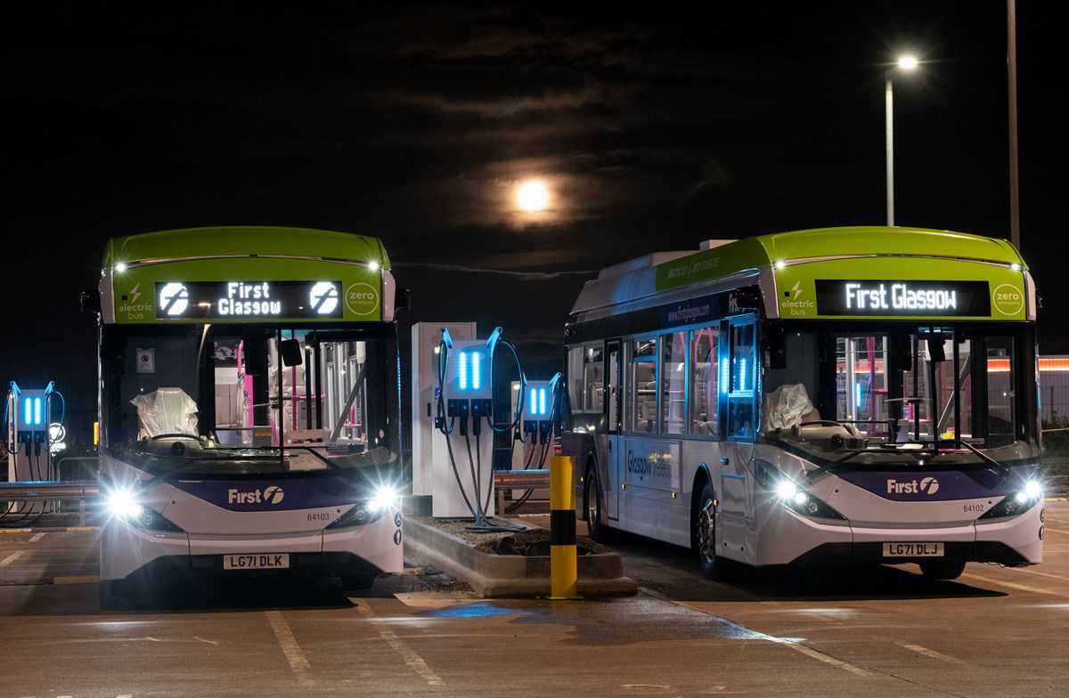 First Bus Glasgow Caledonia Depot EV Charging hub-12