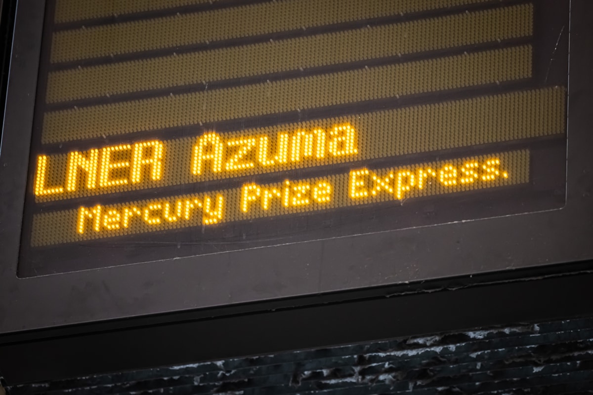 LNER Azuma 'Mercury Prize Express' on Departure Board Screens