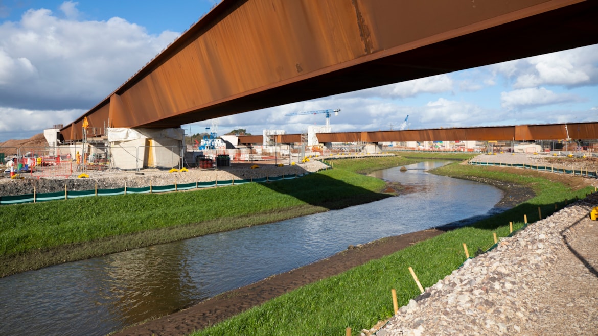 HS2 successfully completes major river realignment project in Warwickshire: River Cole Viaduct and river realignment