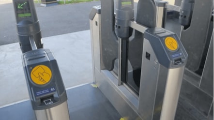 Ticket gates at a station-2