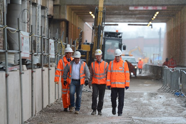 The Chancellor of the Exchequer visited Manchester Airport station to launch the start of work on the Northern Hub, including the fourth platform, in February 2014