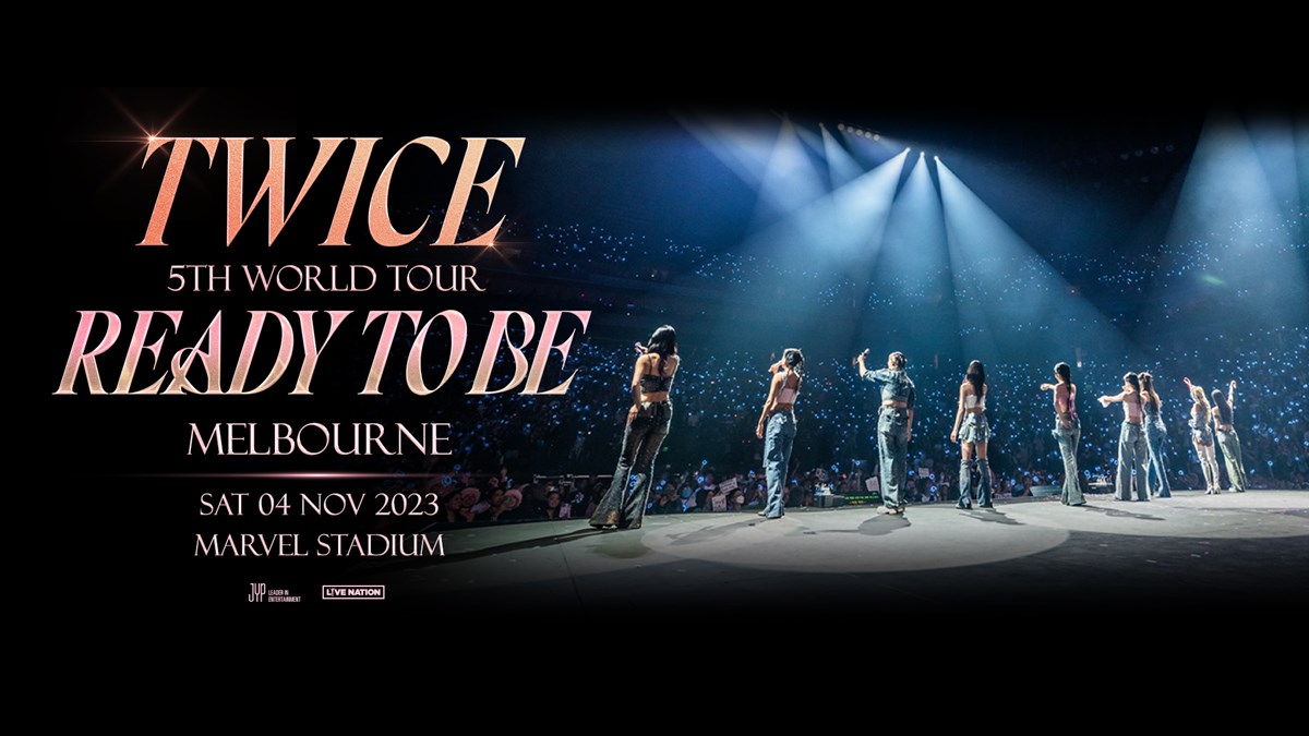 Static LiveNation Social-FB-IG-TW-Feed 1920x1080 TWICE-Encore 2023 Regional MarvelStadium 0411