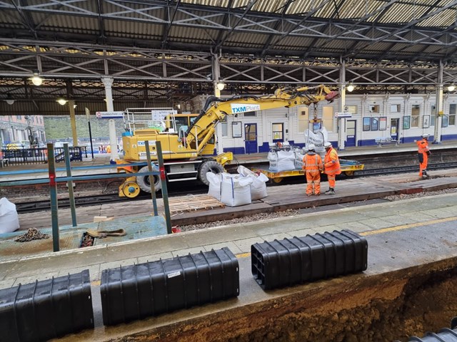 Huddersfield station work: Huddersfield station work