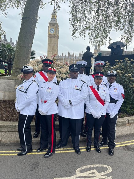 DC Samantha Sillitoe of the Royal Cayman Islands Police with colleagues