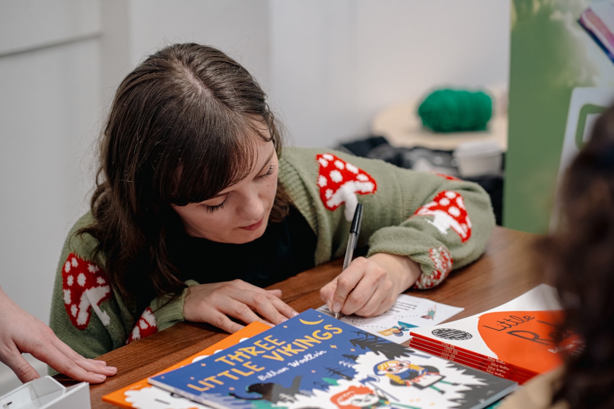 Leeds Storytelling Festival 2026 4 - Photo by Lian Furness: Bethan Woollvin at Leeds Storytelling Festival. Photo by Lian Furness.