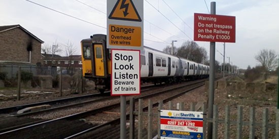 Slipe-Lane level crossing