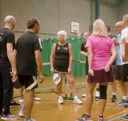 Kath Knowles and pickle ball players Ynys Mon-4