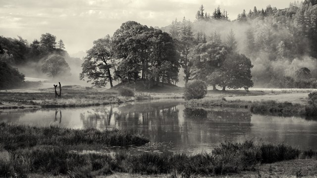 Daybreak beside the River Brathay - B&W WINNER Credit - Miles Middlebrook