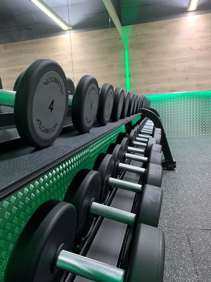 Active Leeds unveils new state of the art gym: JCCS Gym dumbell rack
