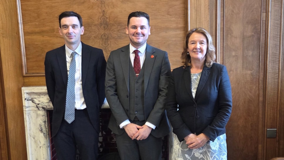 From left, Cllr Michael Vincent, Cllr Joshua Roberts and Cllr Karen Buckley
